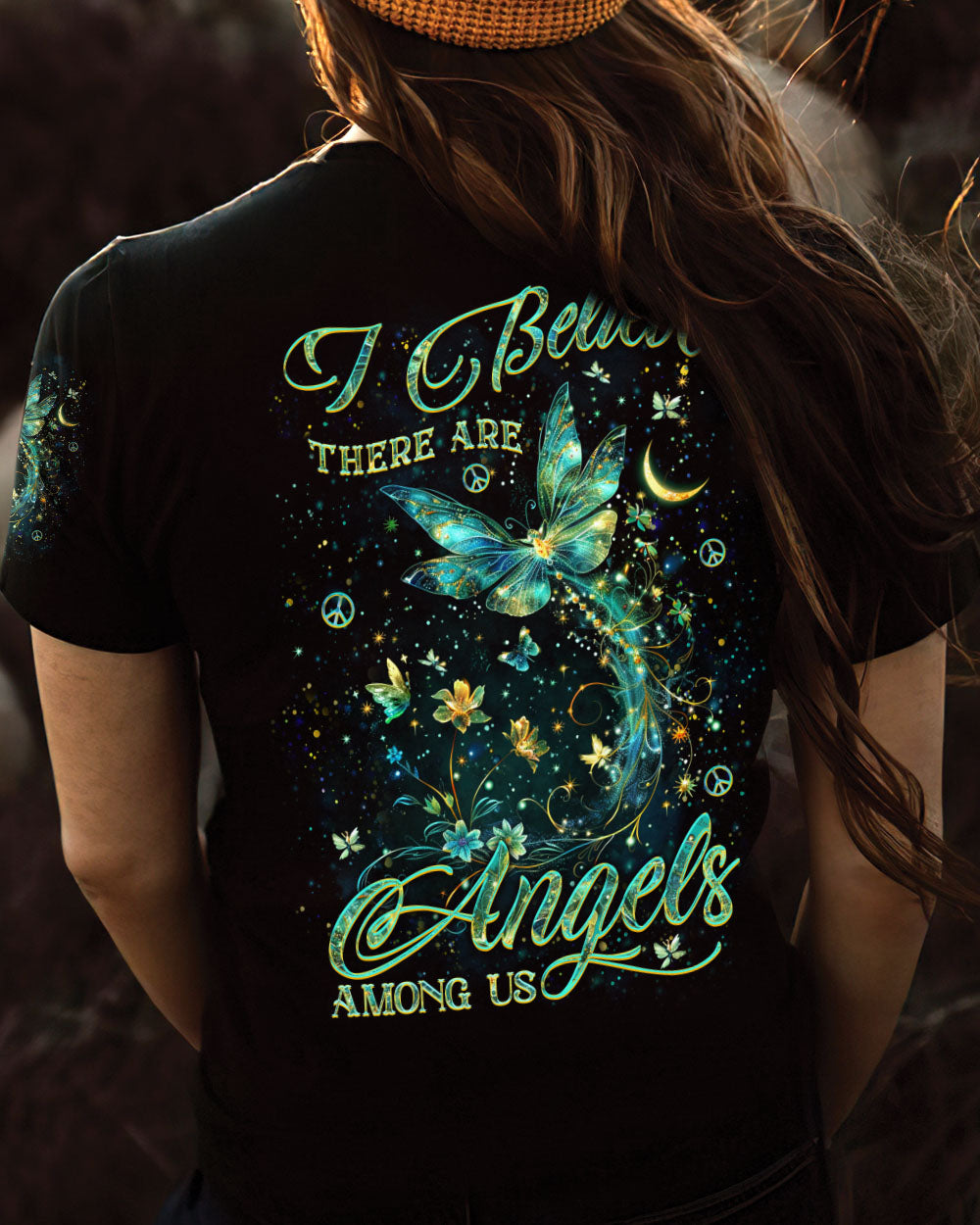 I BELIEVE THERE ARE ANGELS AMONG US DRAGONFLY ALL OVER PRINT - YHKD0803241