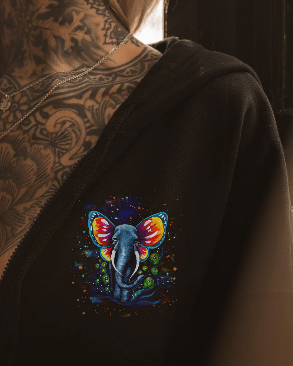 BE YOU THE WORLD WILL ADJUST ELEPHANT ALL OVER PRINT - YHKD0805244