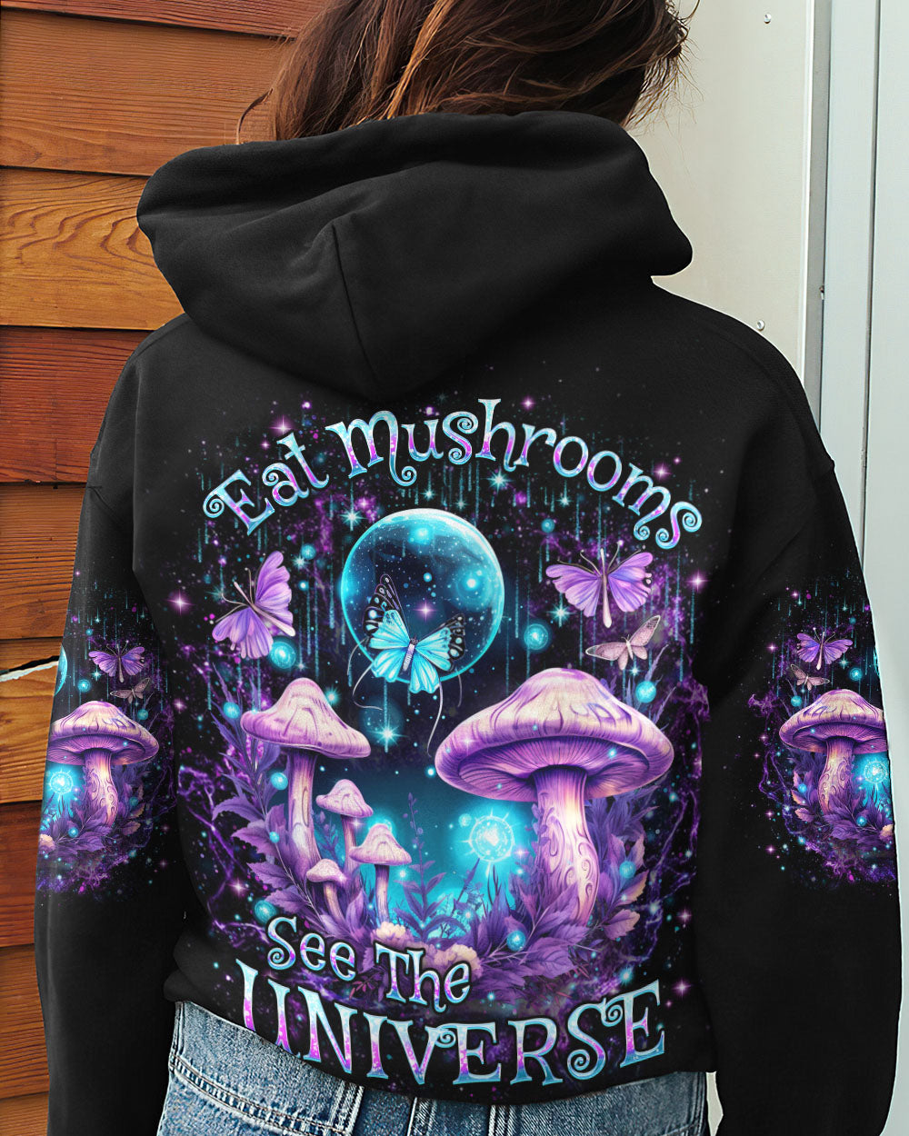 EAT MUSHROOMS SEE THE UNIVERSE ALL OVER PRINT - YHKD0812233