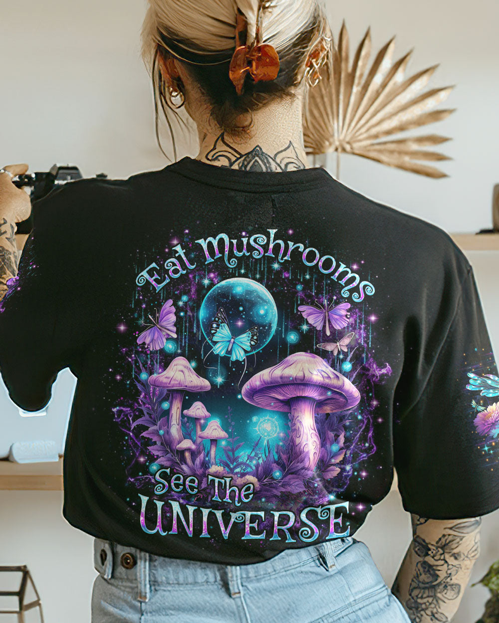 EAT MUSHROOMS SEE THE UNIVERSE ALL OVER PRINT - YHKD0812233