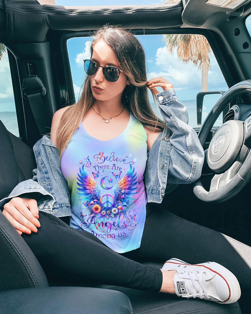 I BELIEVE THERE ARE ANGELS AMONG US WINGS ALL OVER PRINT - YHKD1004242