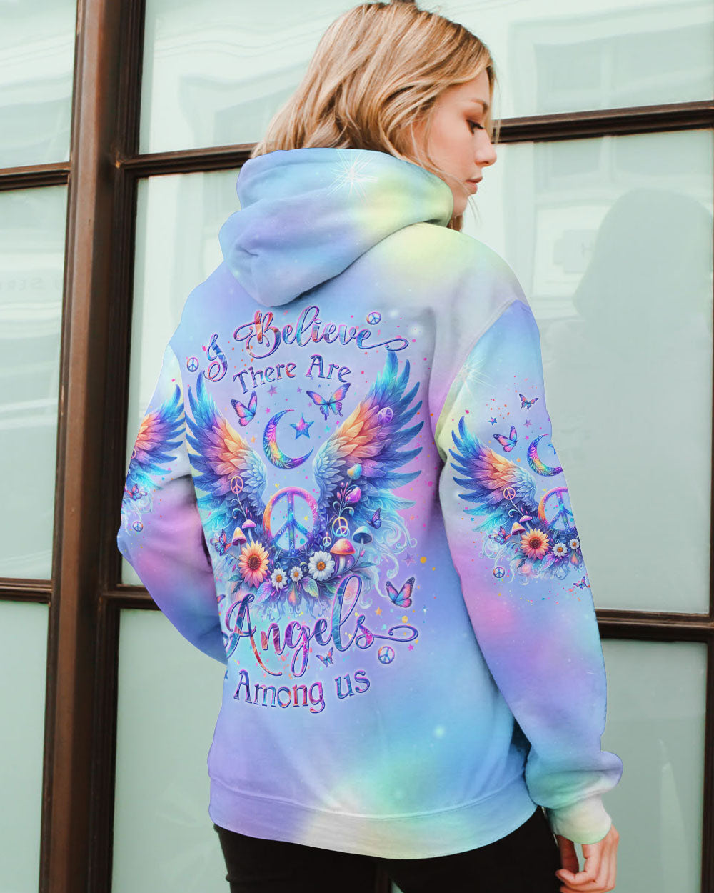I BELIEVE THERE ARE ANGELS AMONG US WINGS ALL OVER PRINT - YHKD1004242