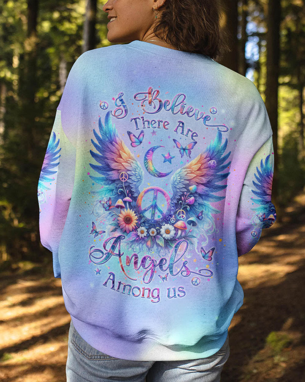 I BELIEVE THERE ARE ANGELS AMONG US WINGS ALL OVER PRINT - YHKD1004242