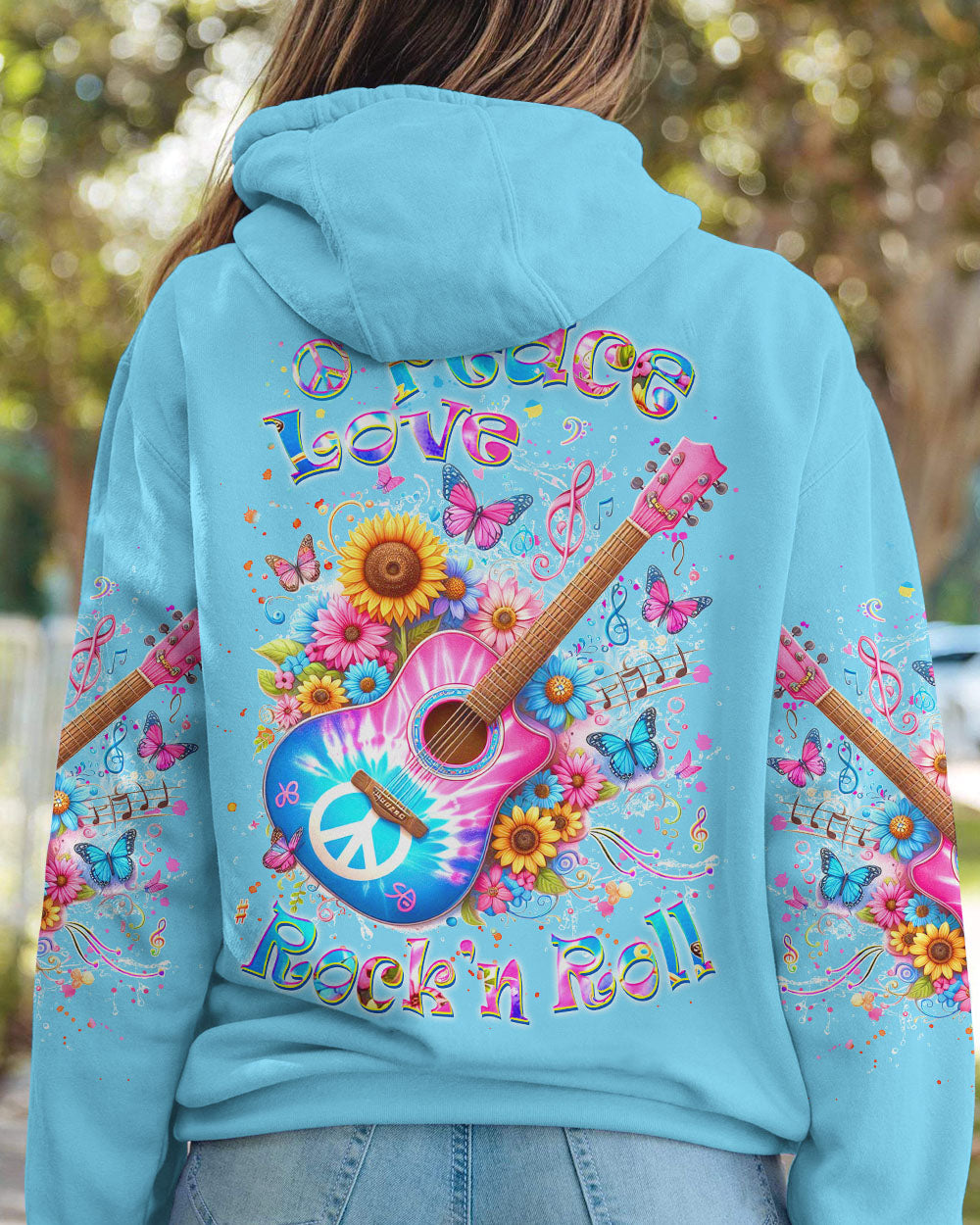 PEACE LOVE ROCK'N ROLL ALL OVER PRINT - YHKD1204244