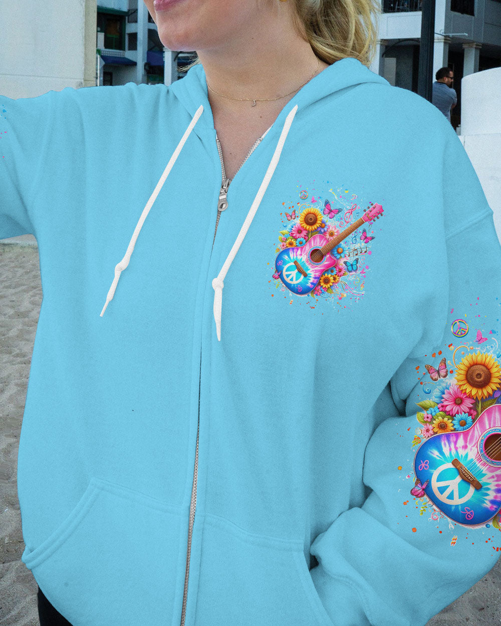 PEACE LOVE ROCK'N ROLL ALL OVER PRINT - YHKD1204244