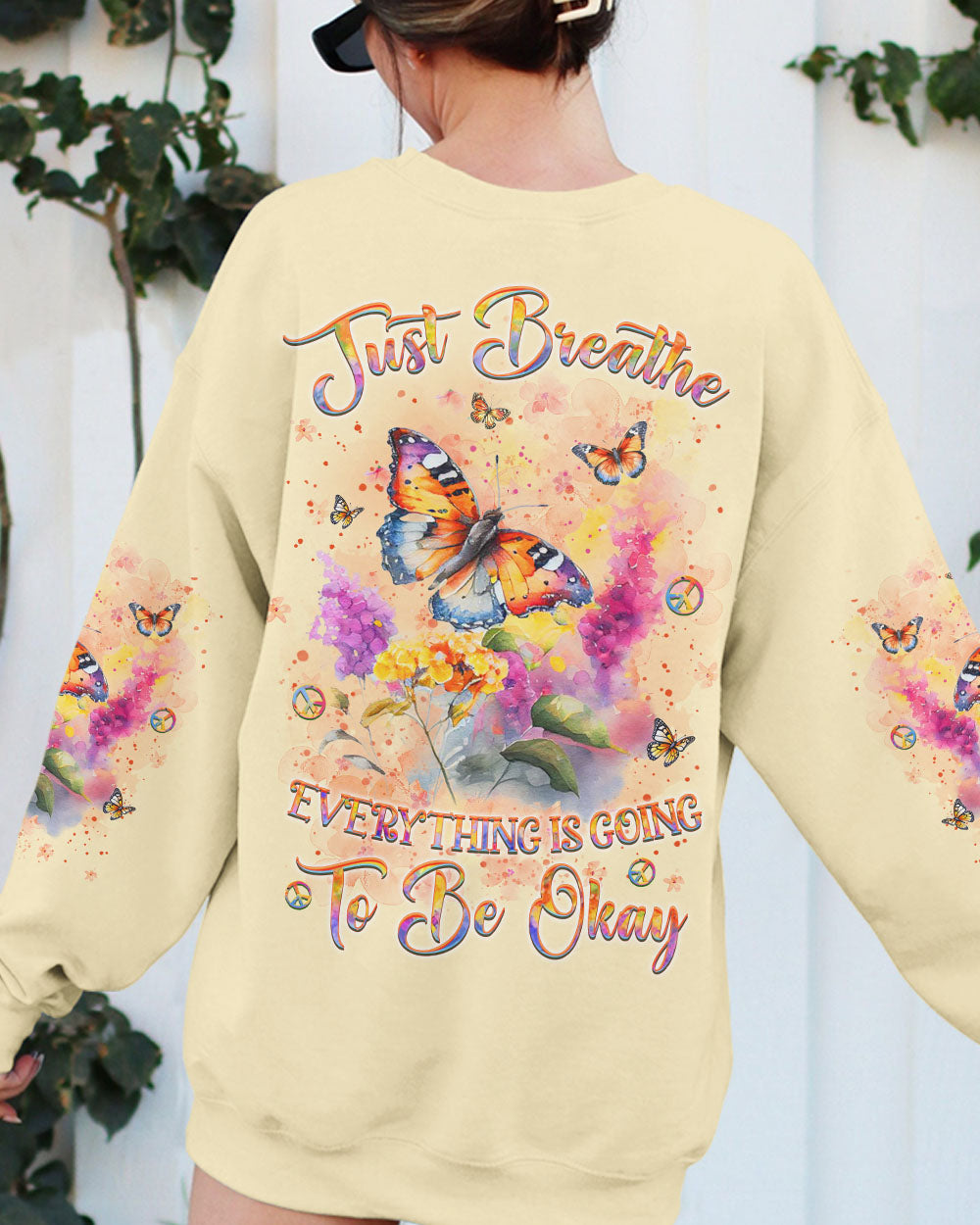 JUST BREATHE BUTTERFLY ALL OVER PRINT - YHKD1403241
