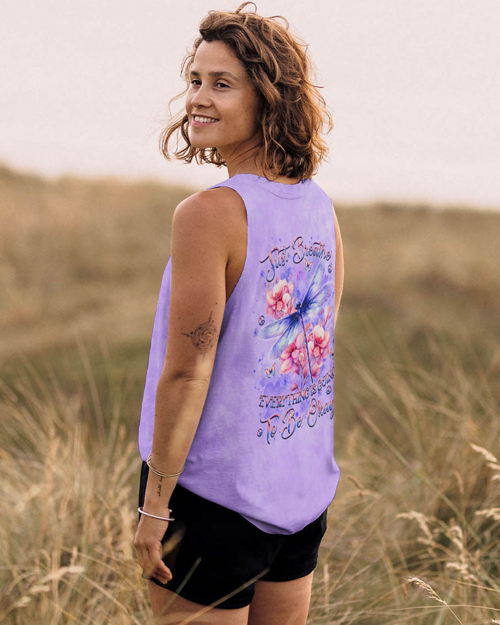 JUST BREATHE DRAGONFLY ALL OVER PRINT - YHKD1605243