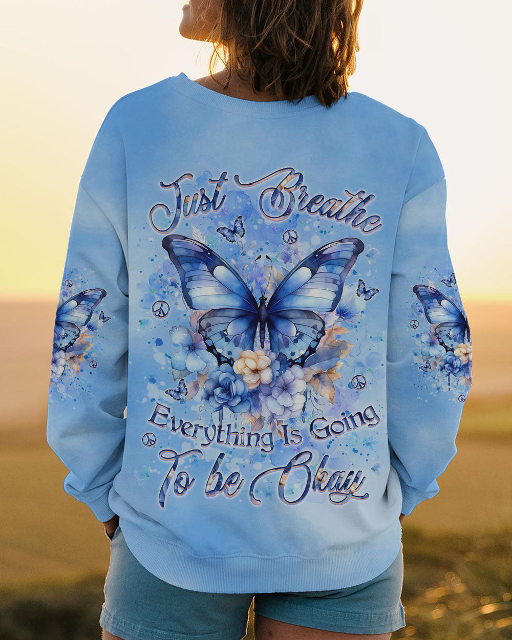 JUST BREATHE BUTTERFLY ALL OVER PRINT - YHKD1803242