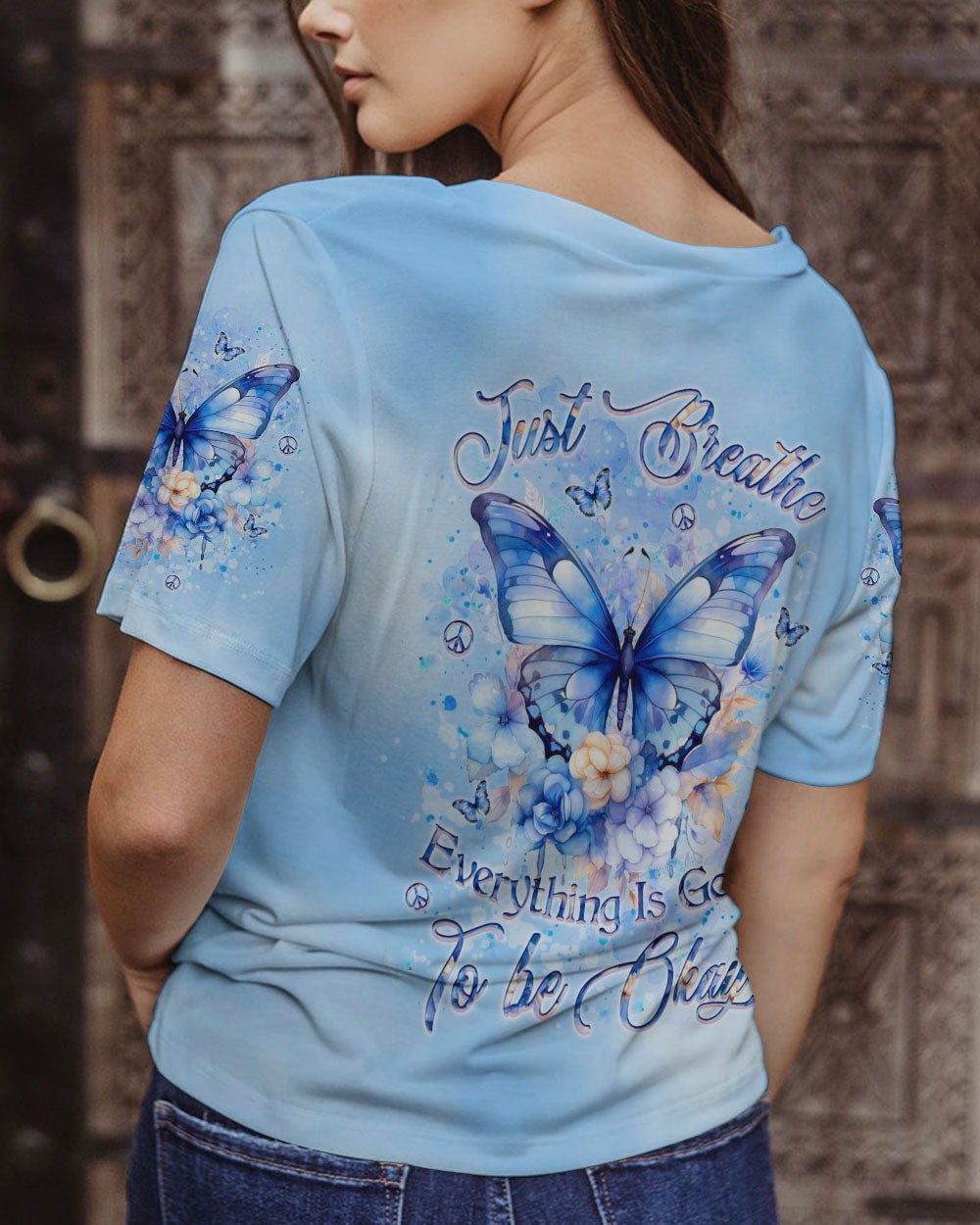 JUST BREATHE BUTTERFLY ALL OVER PRINT - YHKD1803242