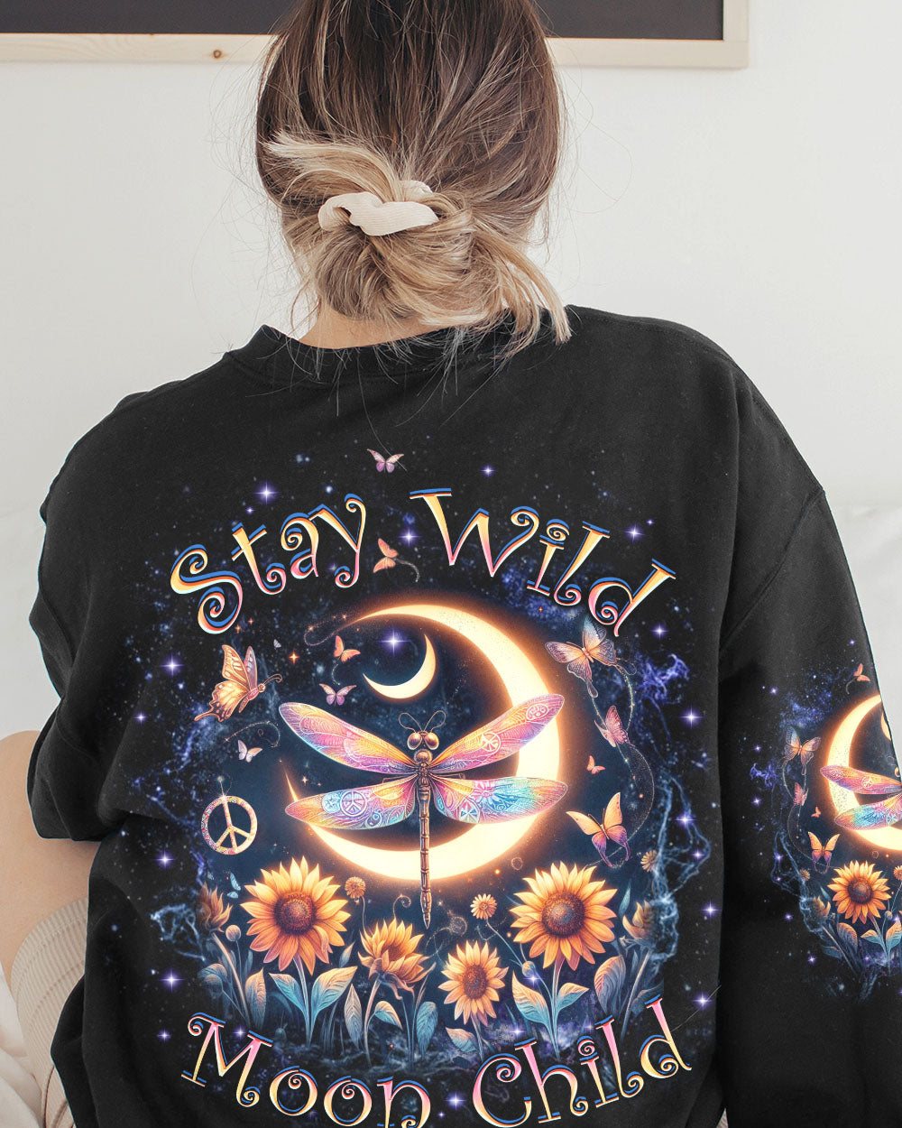 STAY WILD MOON CHILD DRAGONFLY ALL OVER PRINT - YHKD1812234