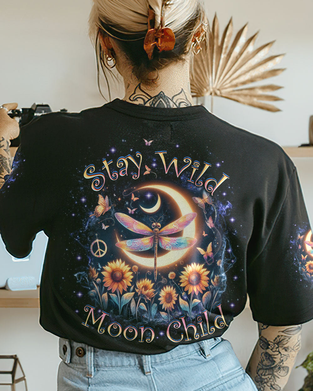 STAY WILD MOON CHILD DRAGONFLY ALL OVER PRINT - YHKD1812234