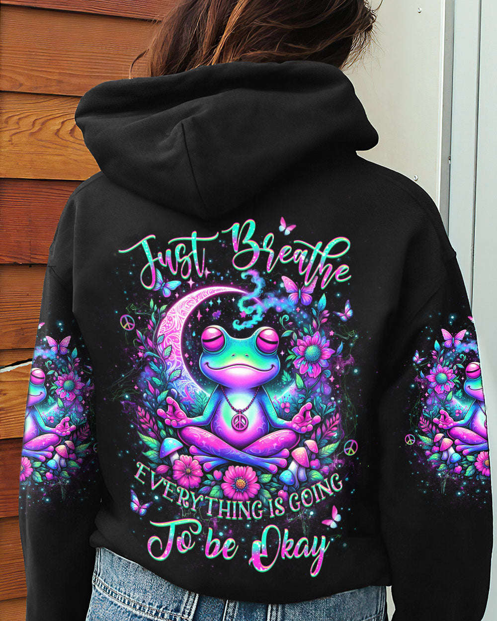 JUST BREATHE FROG ALL OVER PRINT - YHKD2604244