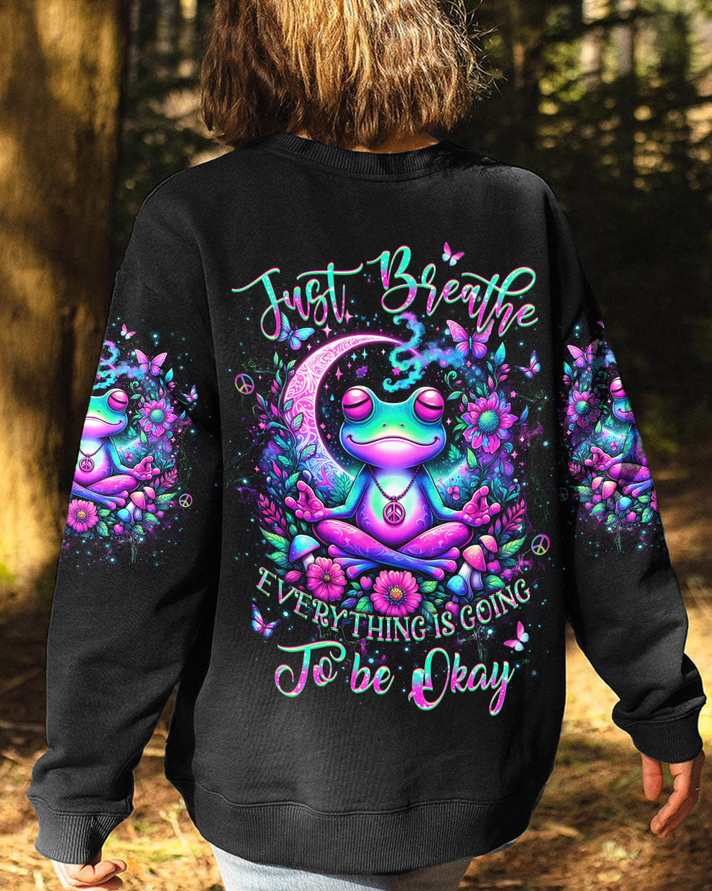JUST BREATHE FROG ALL OVER PRINT - YHKD2604244