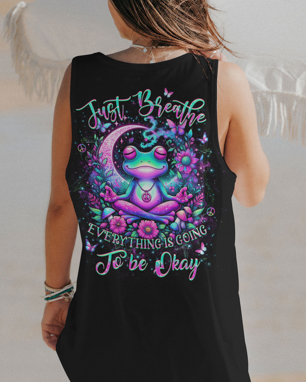 JUST BREATHE FROG ALL OVER PRINT - YHKD2604244