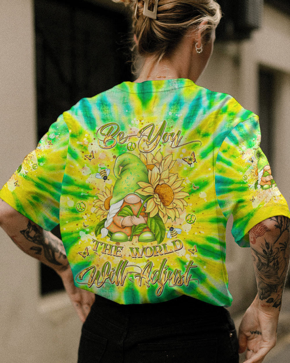 BE YOU THE WORLD WILL ADJUST FROG ALL OVER PRINT - YHKD2901242