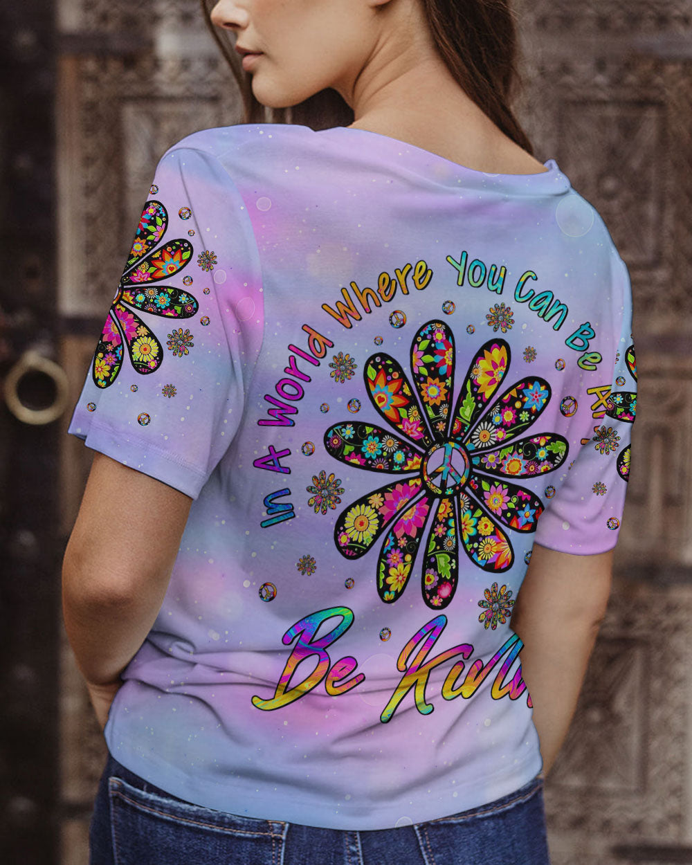 IN A WORLD WHERE YOU CAN BE ANYTHING ALL OVER PRINT - YHLN0108234
