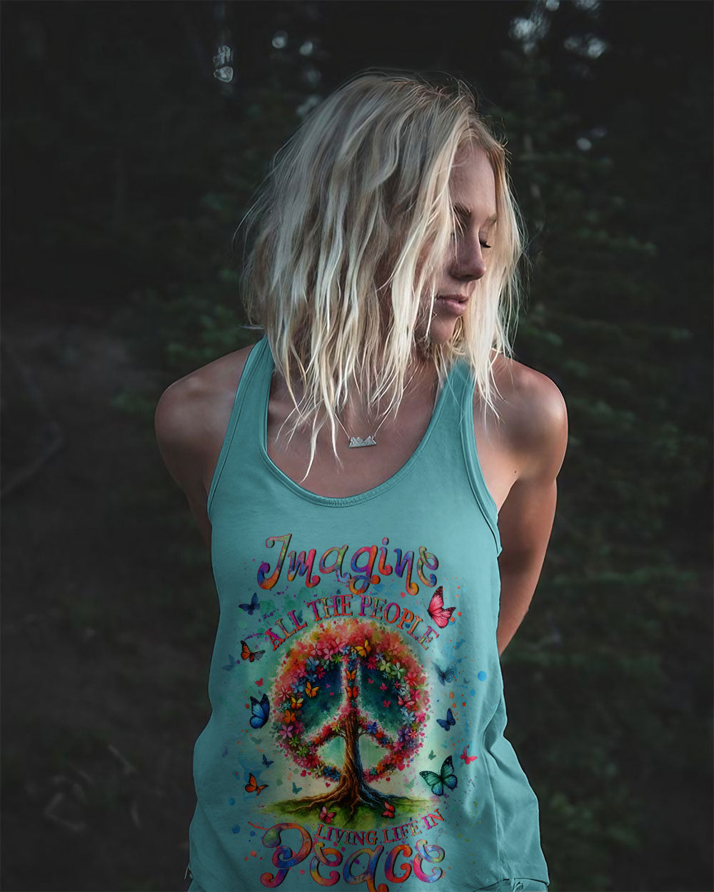 IMAGINE ALL THE PEOPLE LIVING LIFE IN PEACE ALL OVER PRINT - YHLN0207243