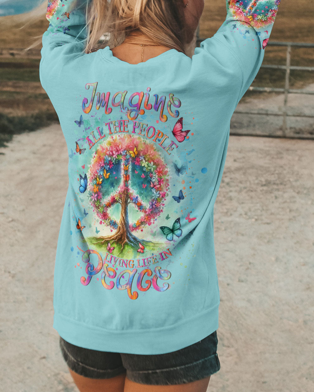 IMAGINE ALL THE PEOPLE LIVING LIFE IN PEACE ALL OVER PRINT - YHLN0207243