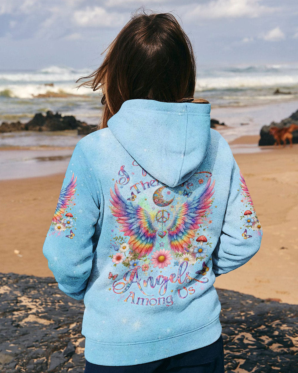 I BELIEVE THERE ARE ANGELS AMONG US WINGS ALL OVER PRINT - YHLN0304243