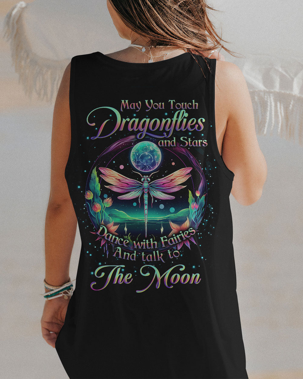 MAY YOU TOUCH DRAGONFLIES AND STARS ALL OVER PRINT - YHLN0307232