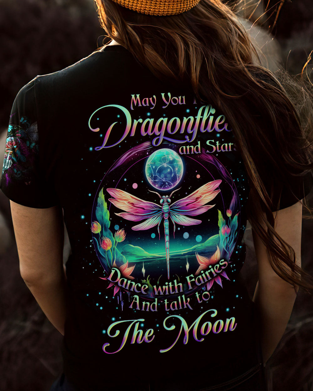 MAY YOU TOUCH DRAGONFLIES AND STARS ALL OVER PRINT - YHLN0307232