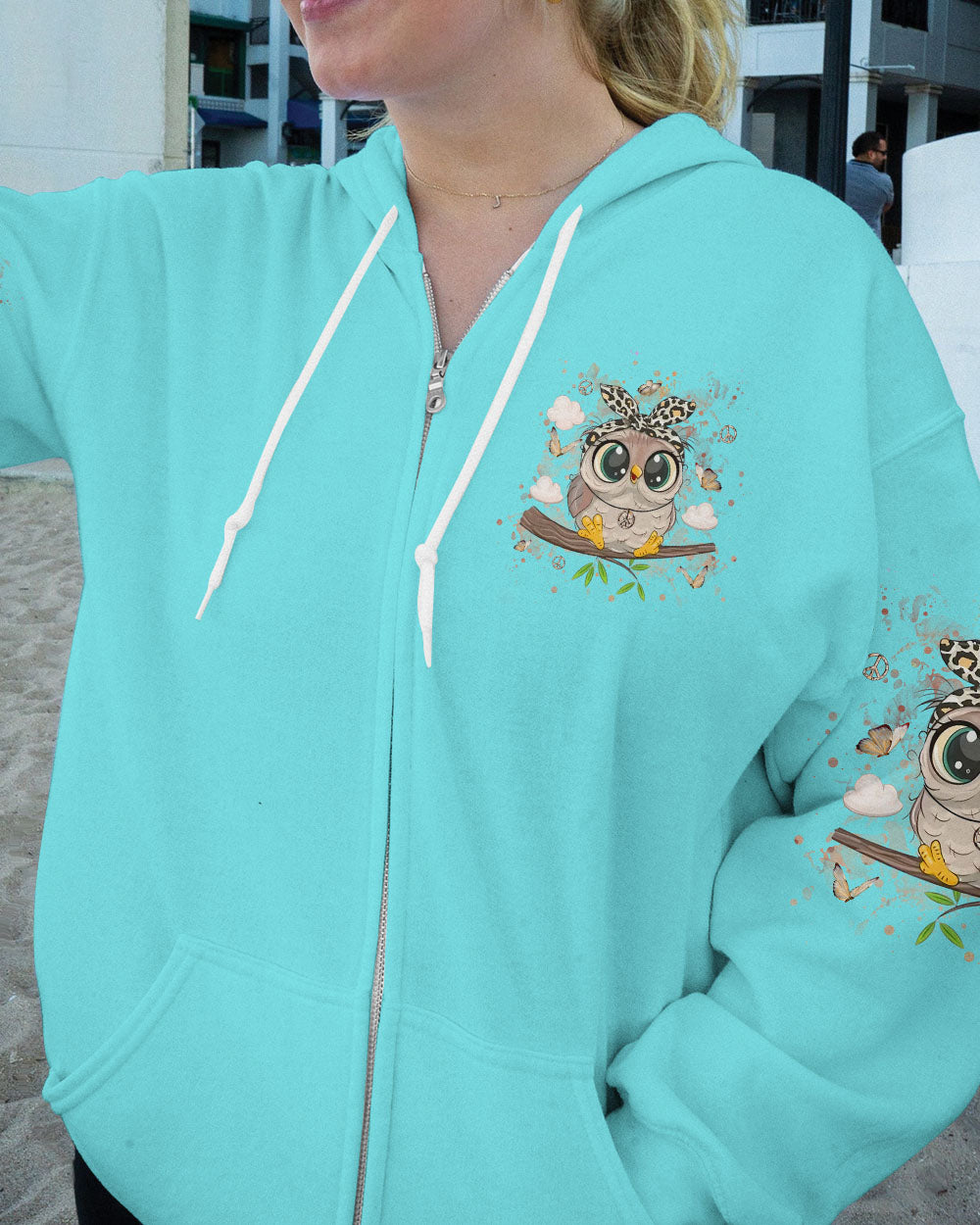 JUST BREATHE OWL ALL OVER PRINT - YHLN0307243