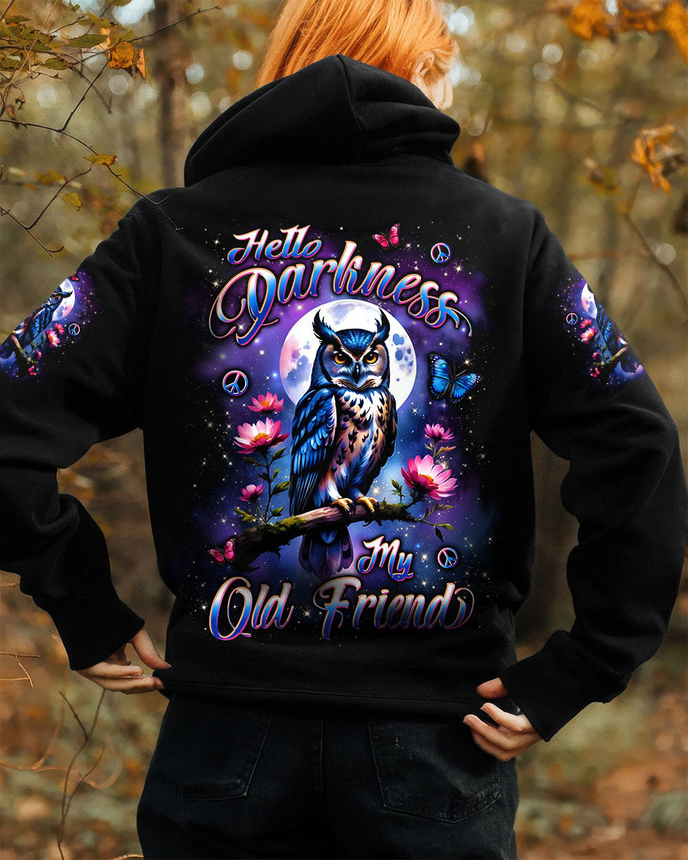 HELLO DARKNESS MY OLD FRIEND OWL ALL OVER PRINT - YHLN0310252