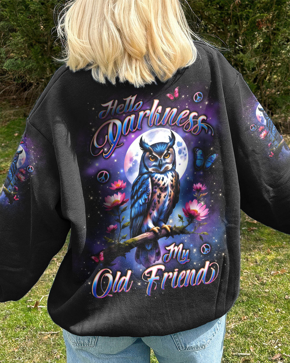 HELLO DARKNESS MY OLD FRIEND OWL ALL OVER PRINT - YHLN0310252