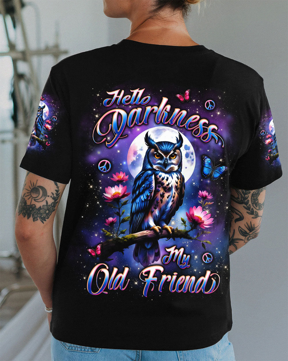 HELLO DARKNESS MY OLD FRIEND OWL ALL OVER PRINT - YHLN0310252