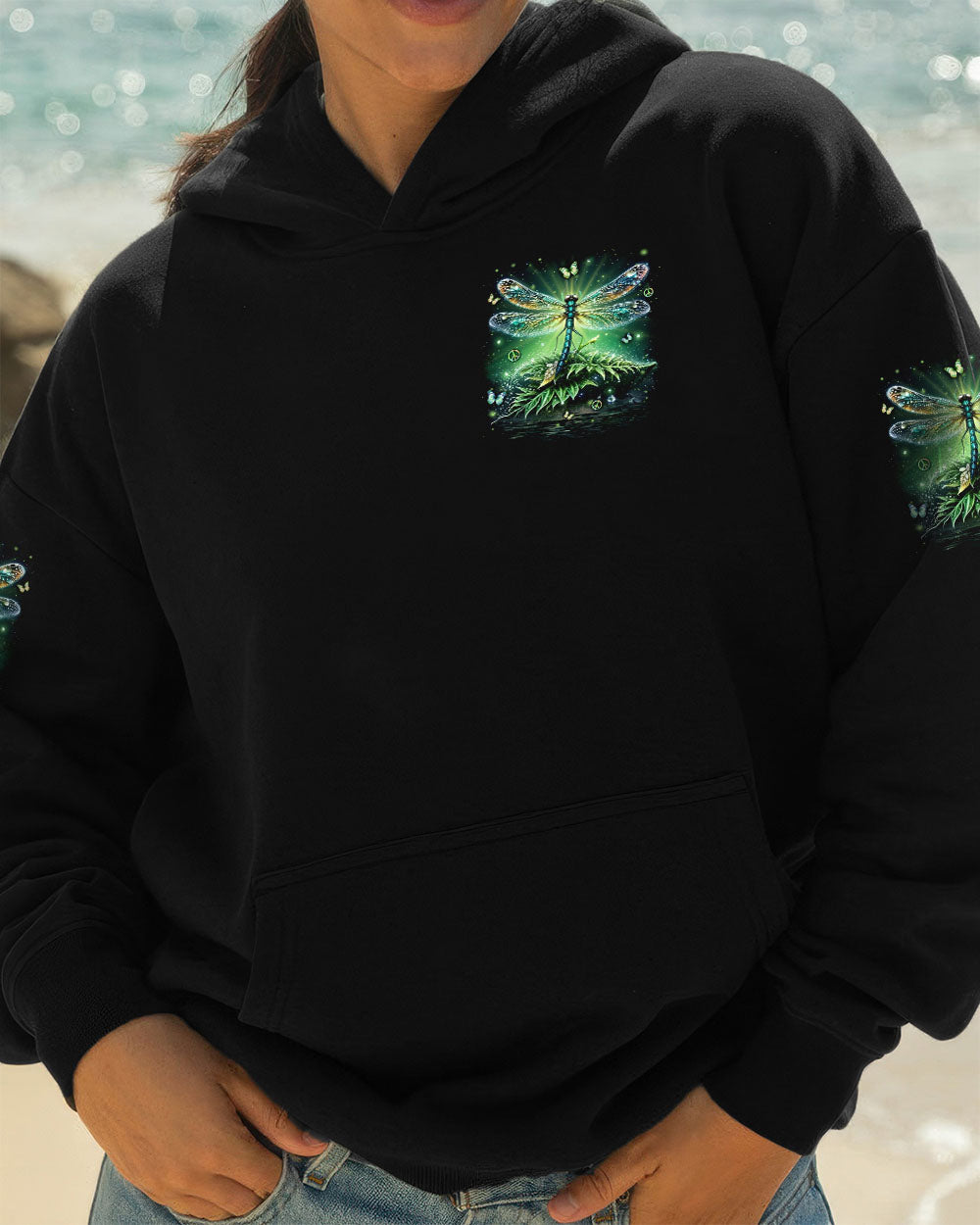 I BELIEVE THERE ARE ANGELS AMONG US DRAGONFLY ALL OVER PRINT - YHLN0312253