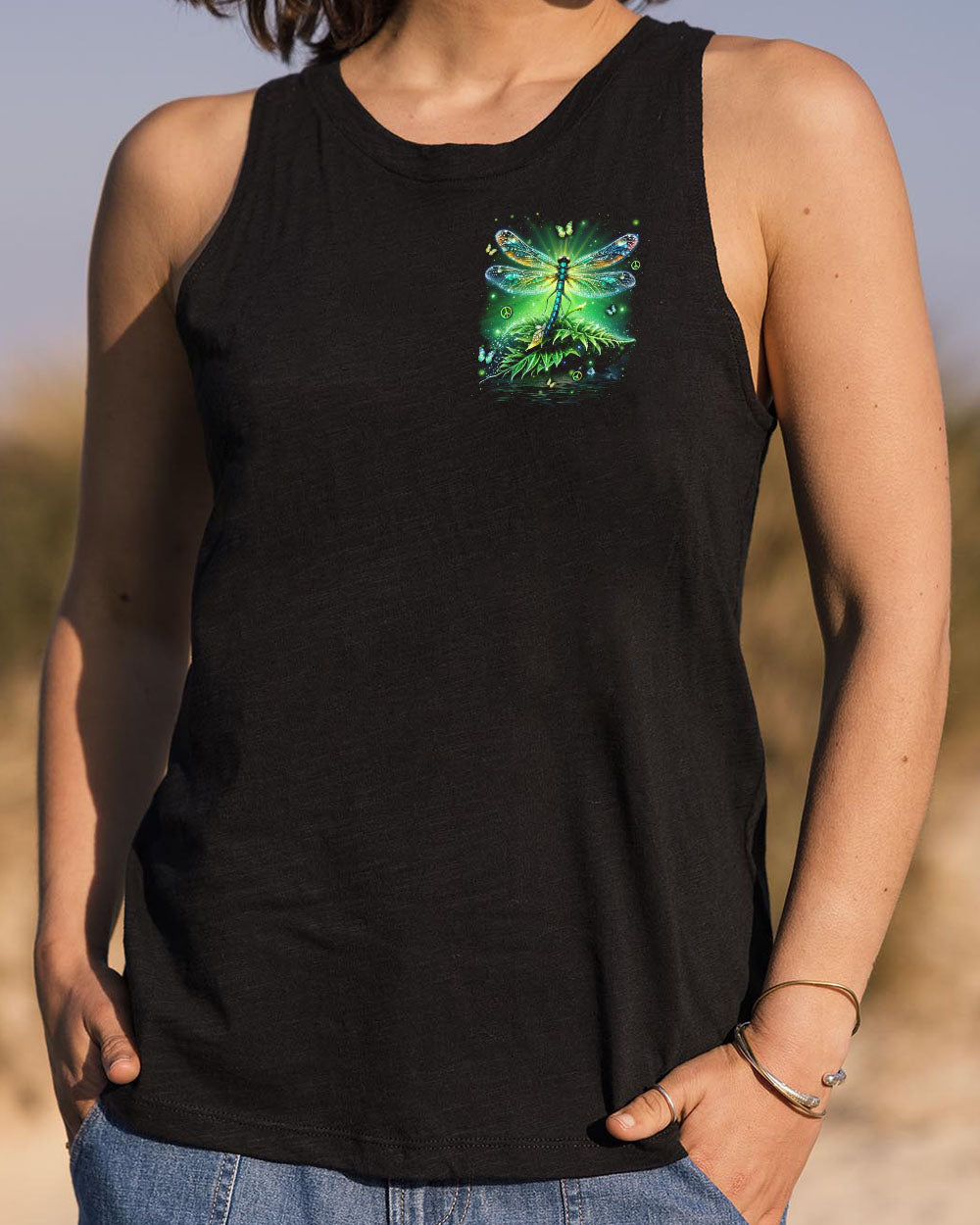 I BELIEVE THERE ARE ANGELS AMONG US DRAGONFLY ALL OVER PRINT - YHLN0312253