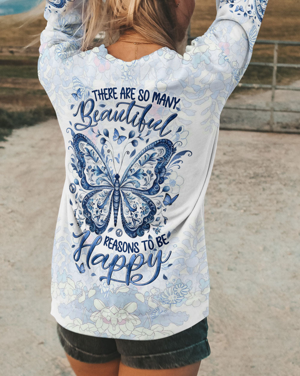 THERE ARE SO MANY BEAUTIFUL REASONS BUTTERFLY ALL OVER PRINT - YHLN0402252