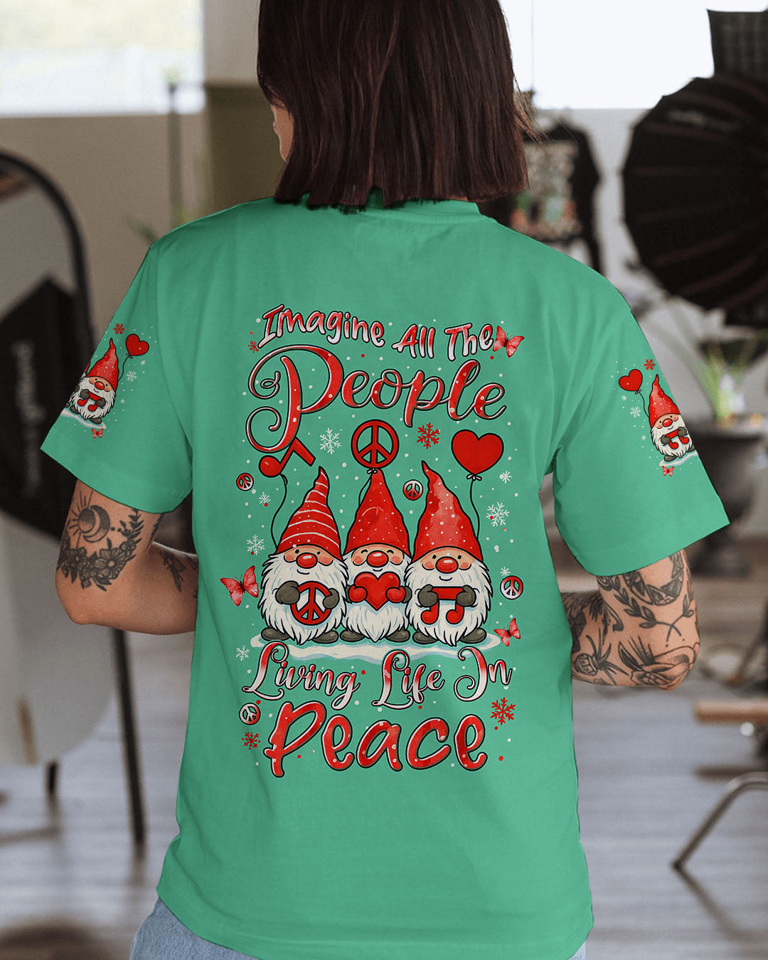 IMAGINE ALL THE PEOPLE LIVING LIFE IN PEACE CHRISTMAS ALL OVER PRINT - YHLN0411251