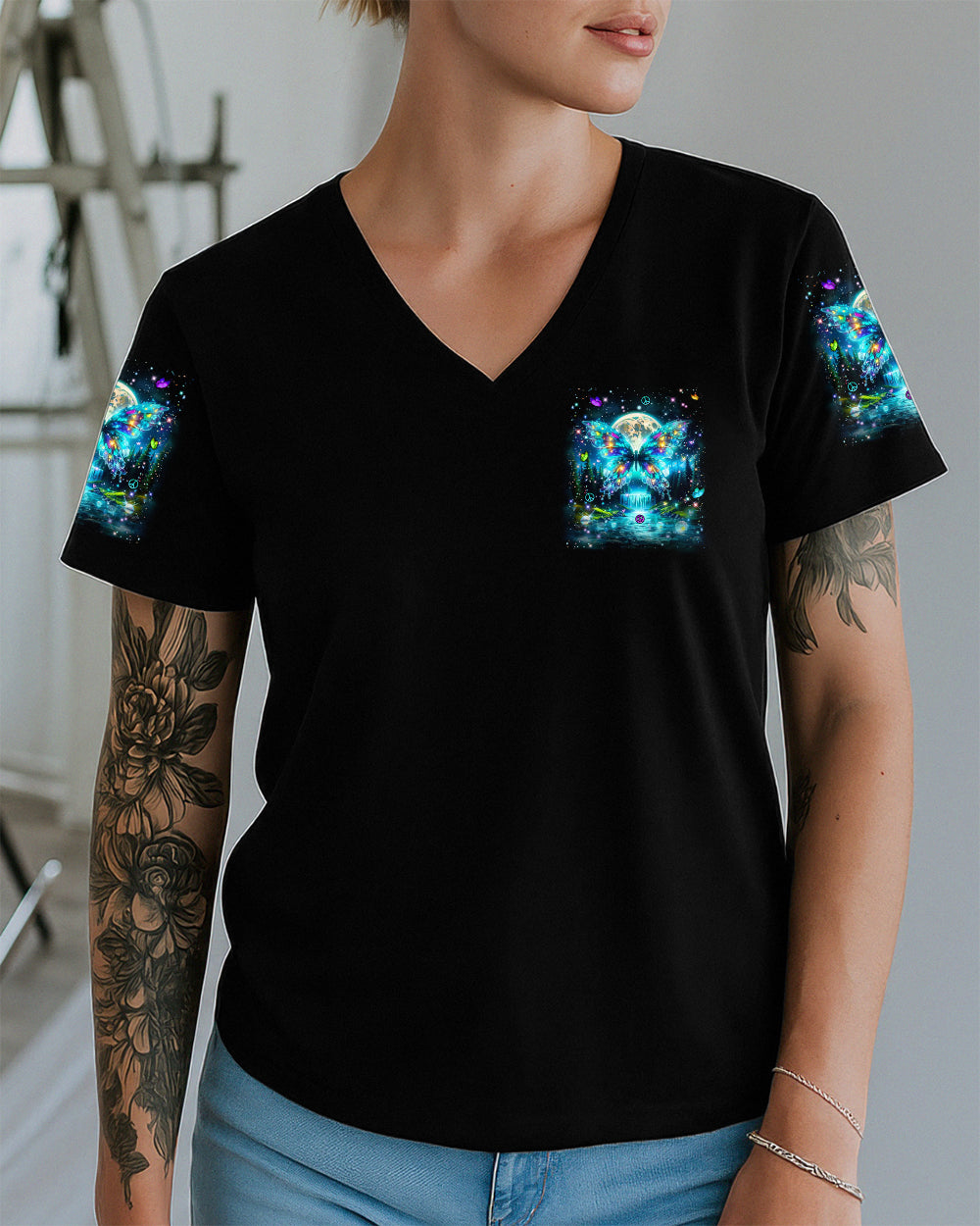HELLO DARKNESS MY OLD FRIEND BUTTERFLY ALL OVER PRINT - YHLN0412253