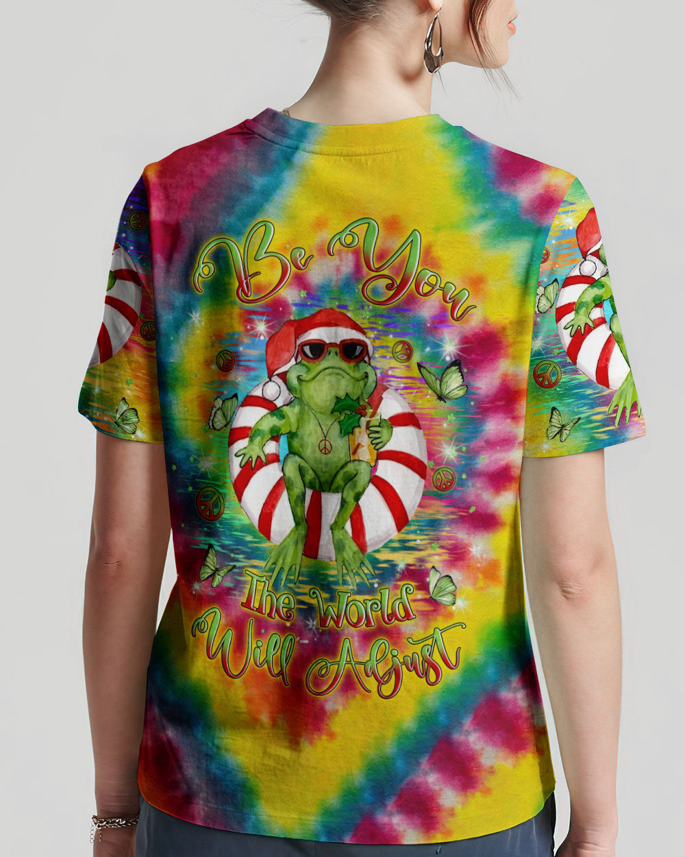 BE YOU THE WORLD WILL ADJUST CHRISTMAS ALL OVER PRINT - YHLN0510234