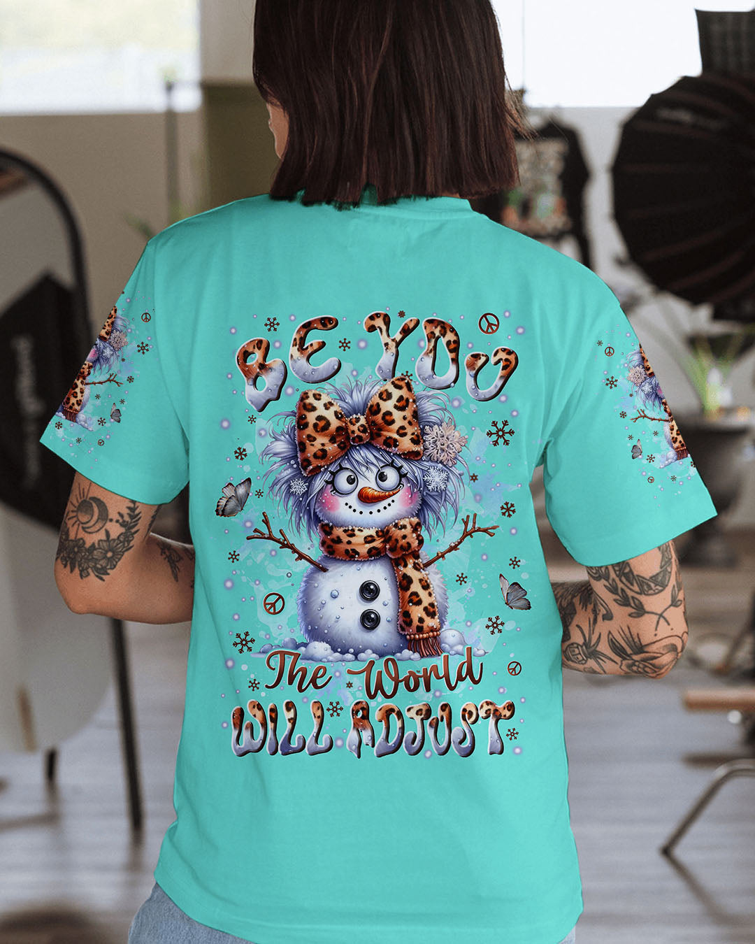 BE YOU THE WORLD WILL ADJUST CHRISTMAS ALL OVER PRINT - YHLN0511252