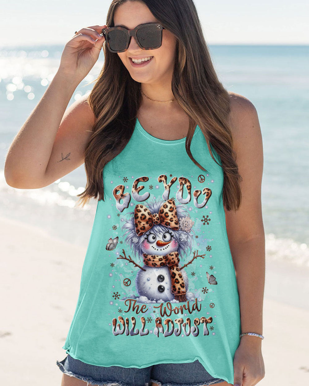 BE YOU THE WORLD WILL ADJUST CHRISTMAS ALL OVER PRINT - YHLN0511252