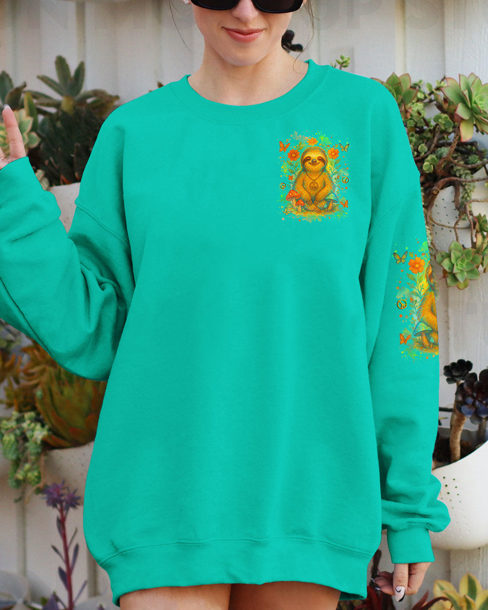 BE YOU THE WORLD WILL ADJUST SLOTH ALL OVER PRINT - YHLN0605252