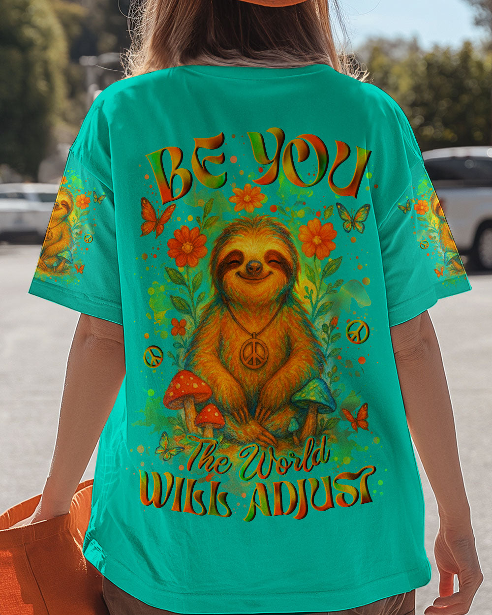 BE YOU THE WORLD WILL ADJUST SLOTH ALL OVER PRINT - YHLN0605252