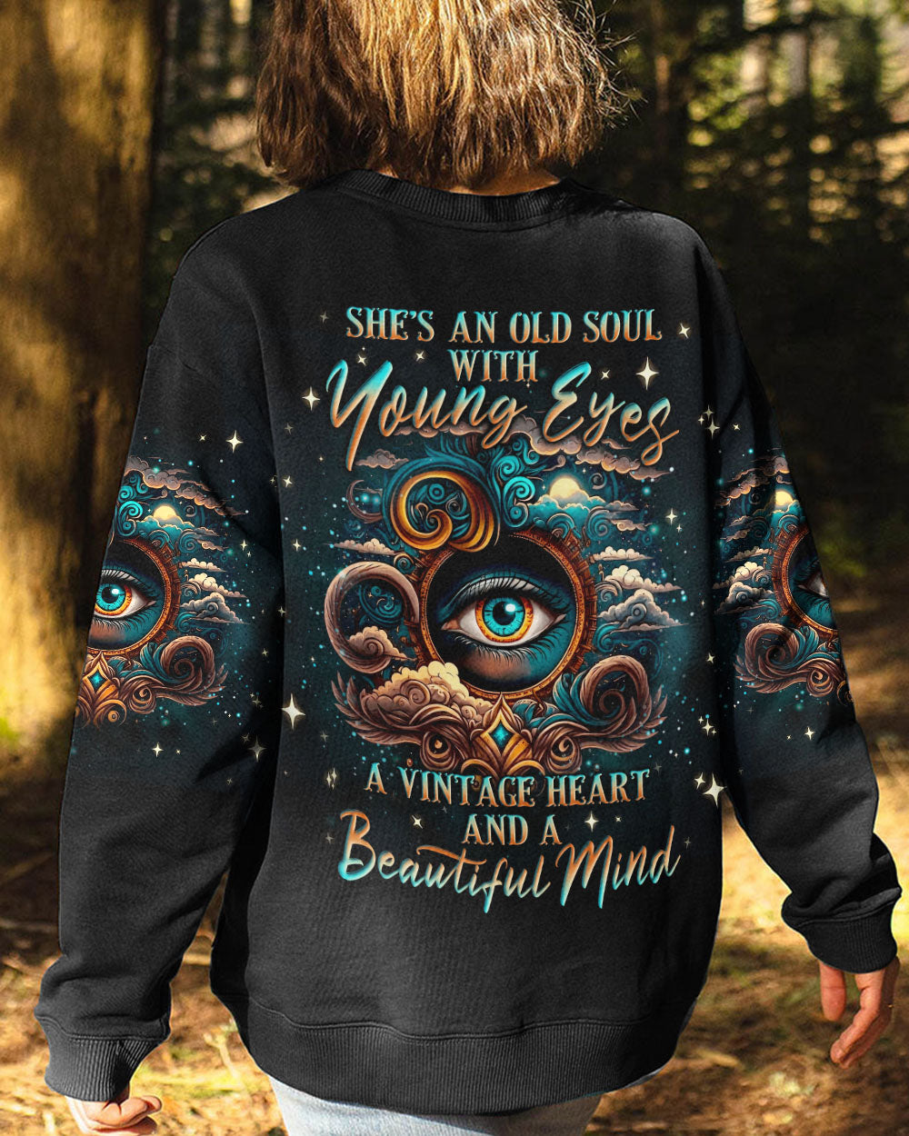 SHE'S AN OLD SOUL WITH YOUNG EYES ALL OVER PRINT - YHLN0606231