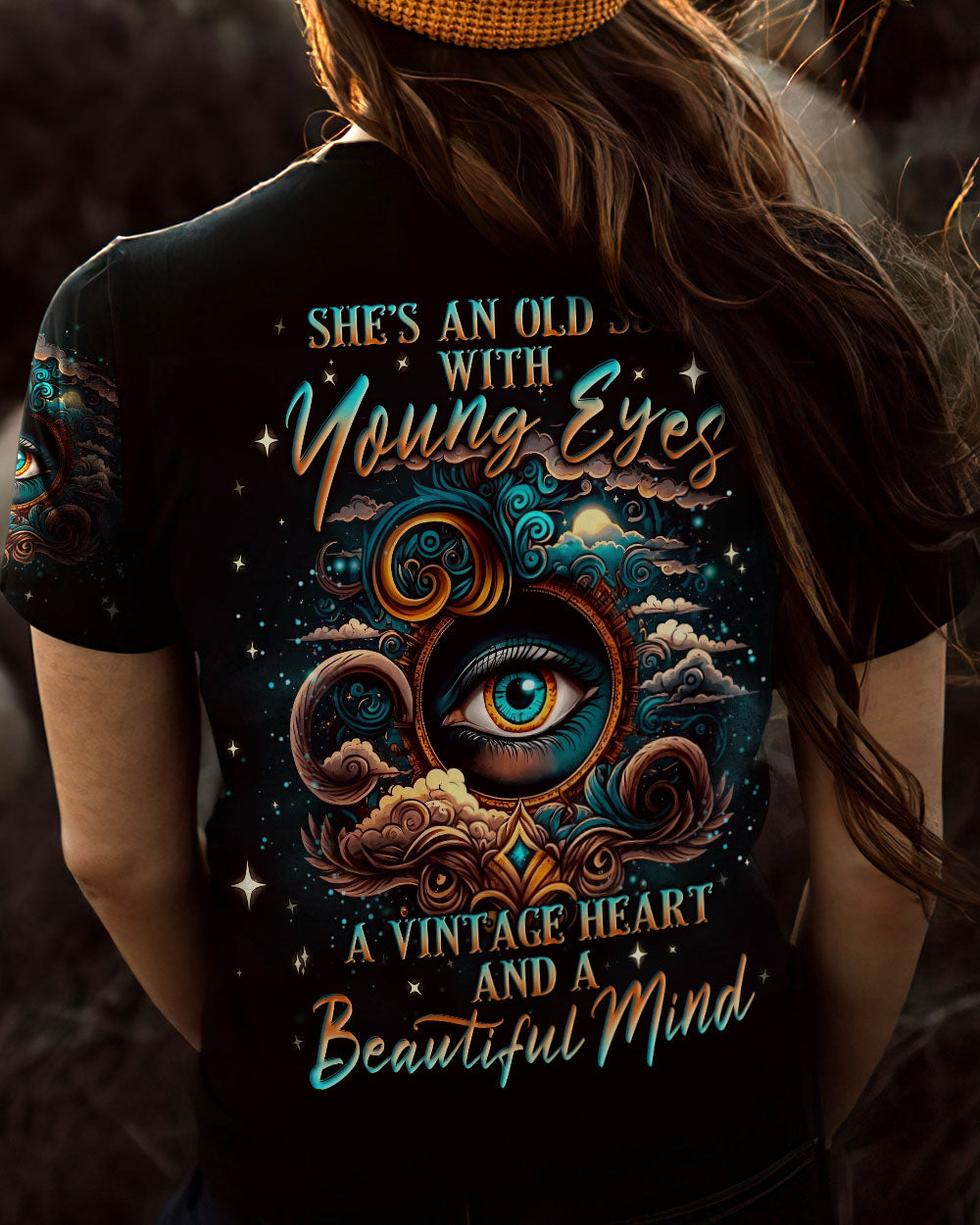 SHE'S AN OLD SOUL WITH YOUNG EYES ALL OVER PRINT - YHLN0606231