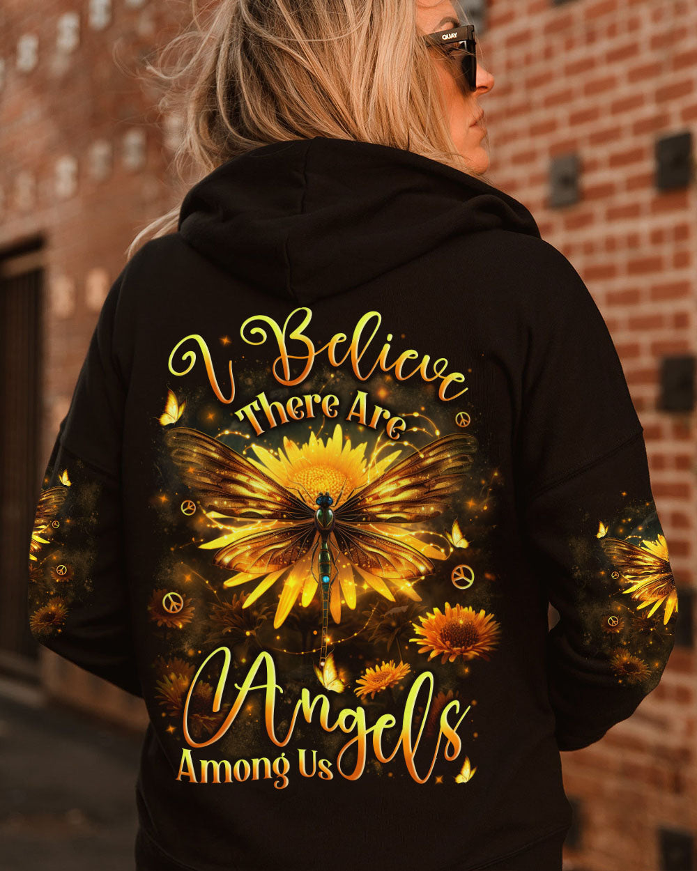 I BELIEVE THERE ARE ANGELS AMONG US DRAGONFLY ALL OVER PRINT - YHLN0610232