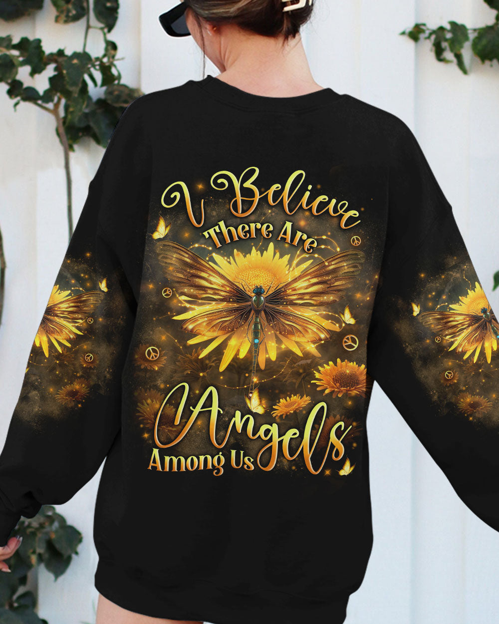 I BELIEVE THERE ARE ANGELS AMONG US DRAGONFLY ALL OVER PRINT - YHLN0610232