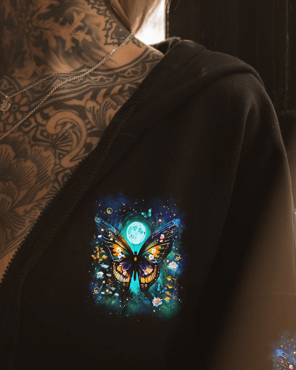 HELLO DARKNESS MY OLD FRIEND BUTTERFLY ALL OVER PRINT - YHLN0610253