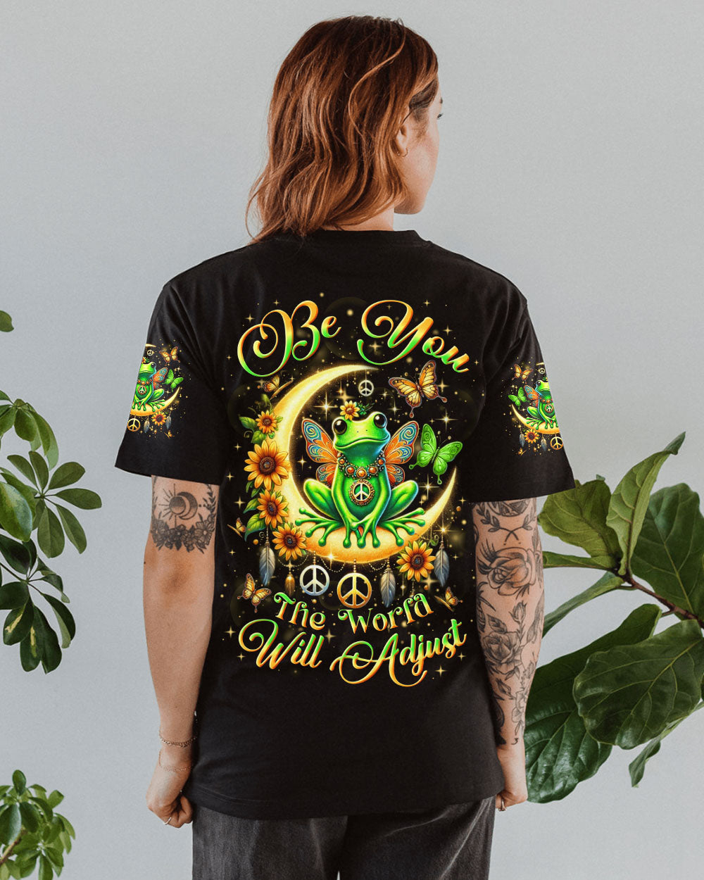 BE YOU THE WORLD WILL ADJUST FROG ALL OVER PRINT - YHLN0702253