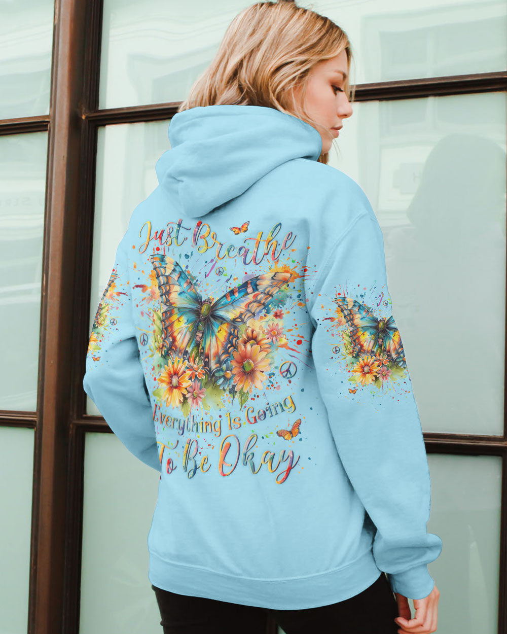 JUST BREATHE BUTTERFLY ALL OVER PRINT - YHLN0703242