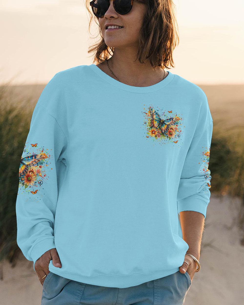 JUST BREATHE BUTTERFLY ALL OVER PRINT - YHLN0703242
