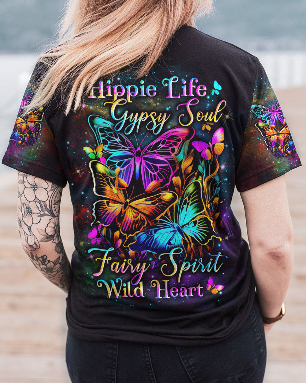HIPPIE LIFE GYPSY SOUL FAIRY SPIRIT ALL OVER PRINT - YHLN0706231