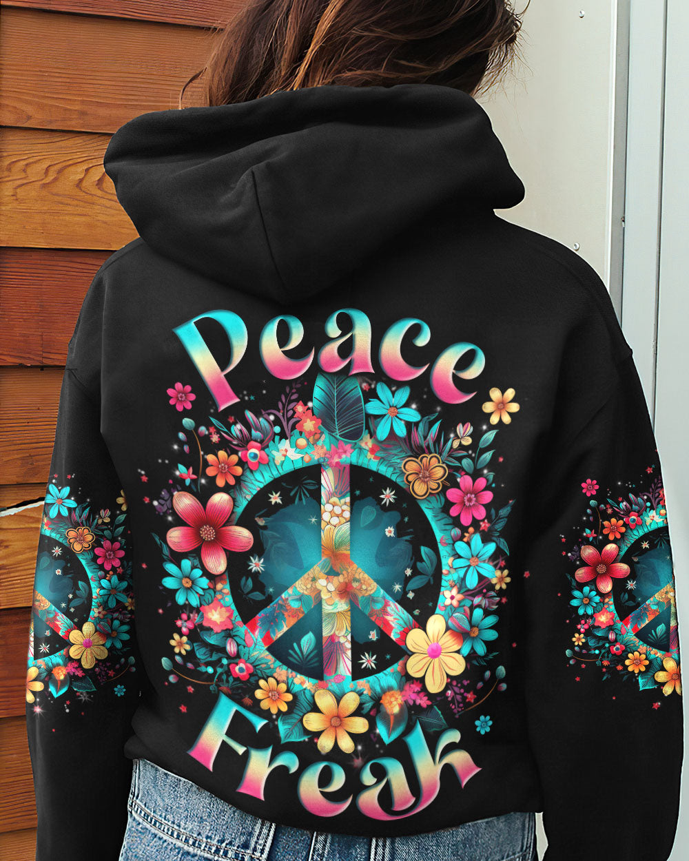 PEACE FREAK FLOWERS ALL OVER PRINT - YHLN0707231