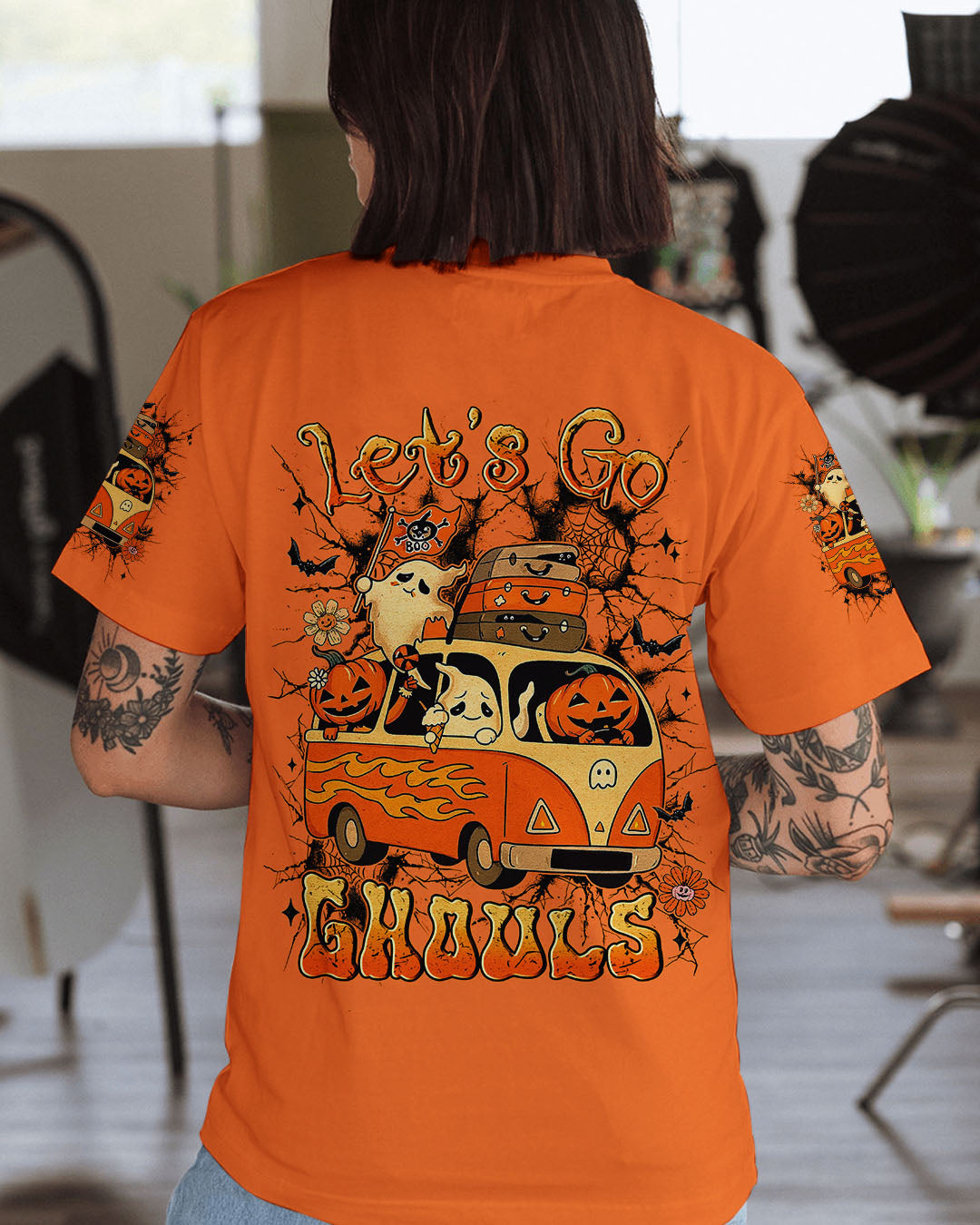 LET'S GO GHOULS BOO HALLOWEEN ALL OVER PRINT - YHLN0708253